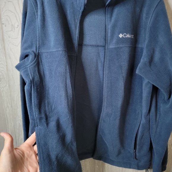 Men's Columbia Blue Fleece Jacket - Picture 9 of 11